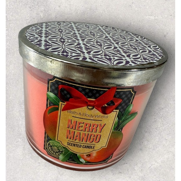 Bath & Body Works Other - NEW! Bath & Body Works Merry Mango Scented 3 Wick Candle Large 14.5 OZ *Read Des